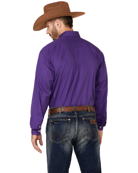 Cinch Men's Purple Classic Fit Shirt