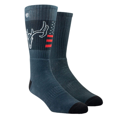 Ariat Patriot Graphic Crew 2 Pack Socks