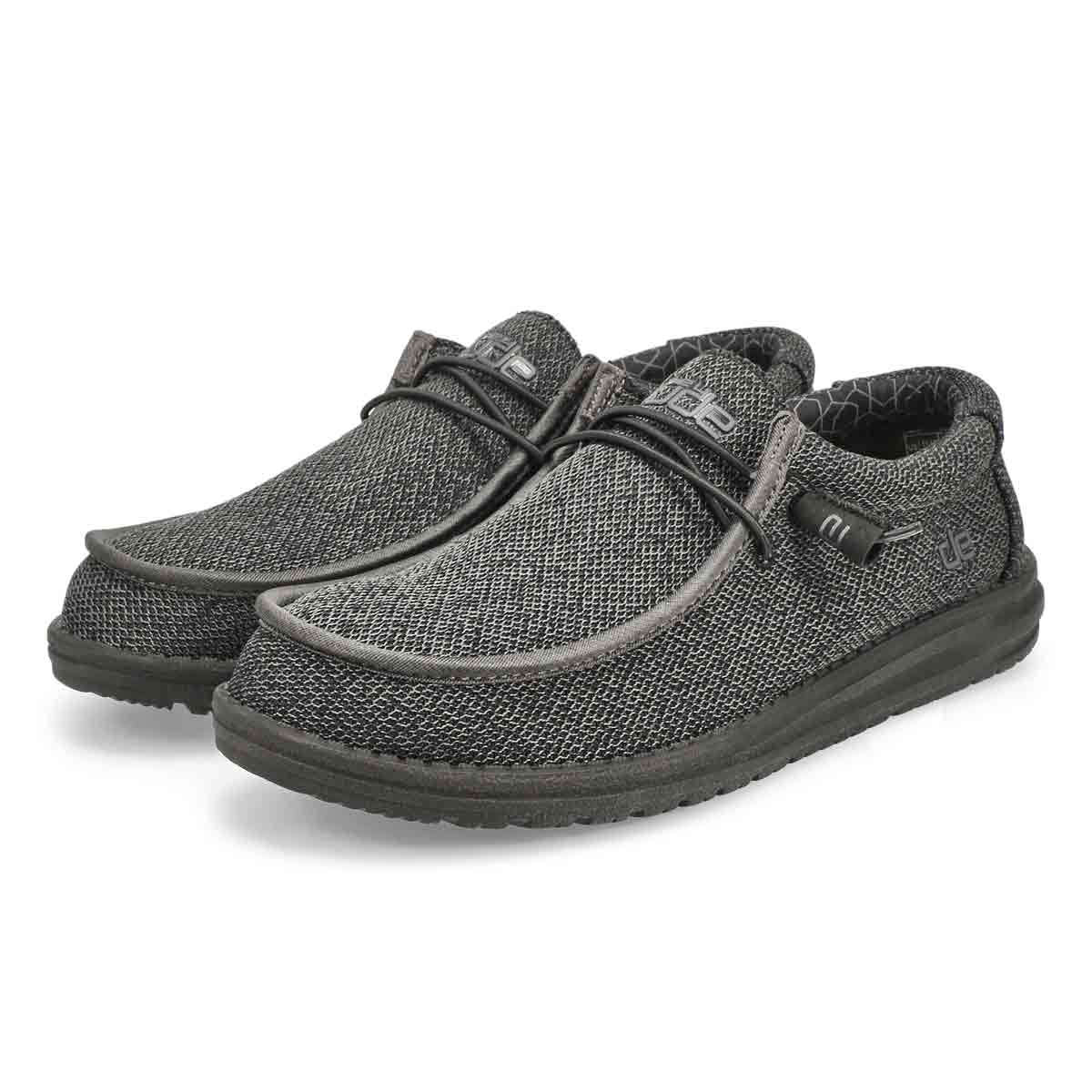 Hey Dude Men's Casual Wally Sox Micro Black Shoes