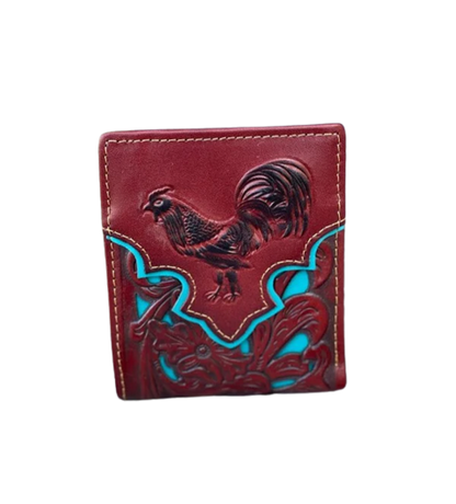 Top Notch Brown Rooster Bi-Fold Wallet