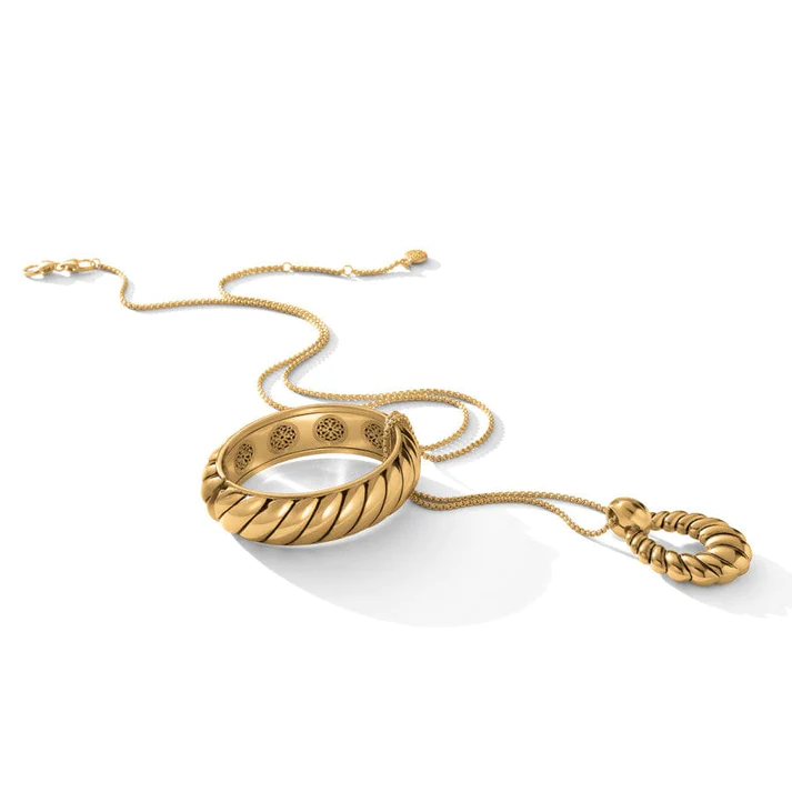 Brigthon Women's Athena Scalloped Yellow Bangle