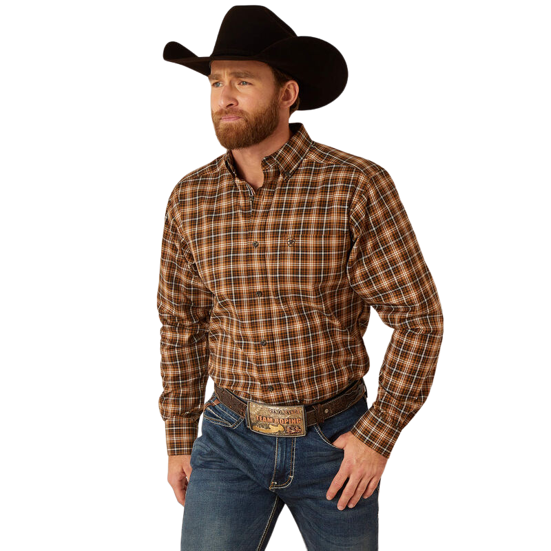 Ariat Men's Pro Series Norris Brown Shirt
