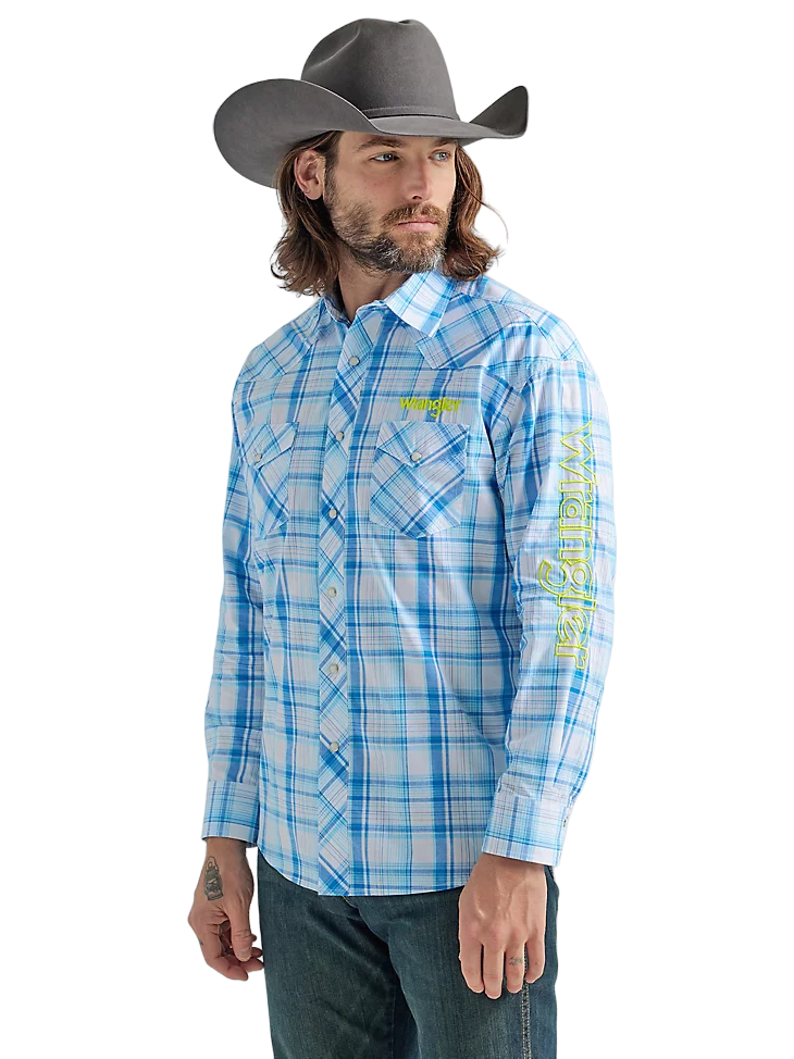 Wrangler Men's Western Plaid Shirt - Tall
