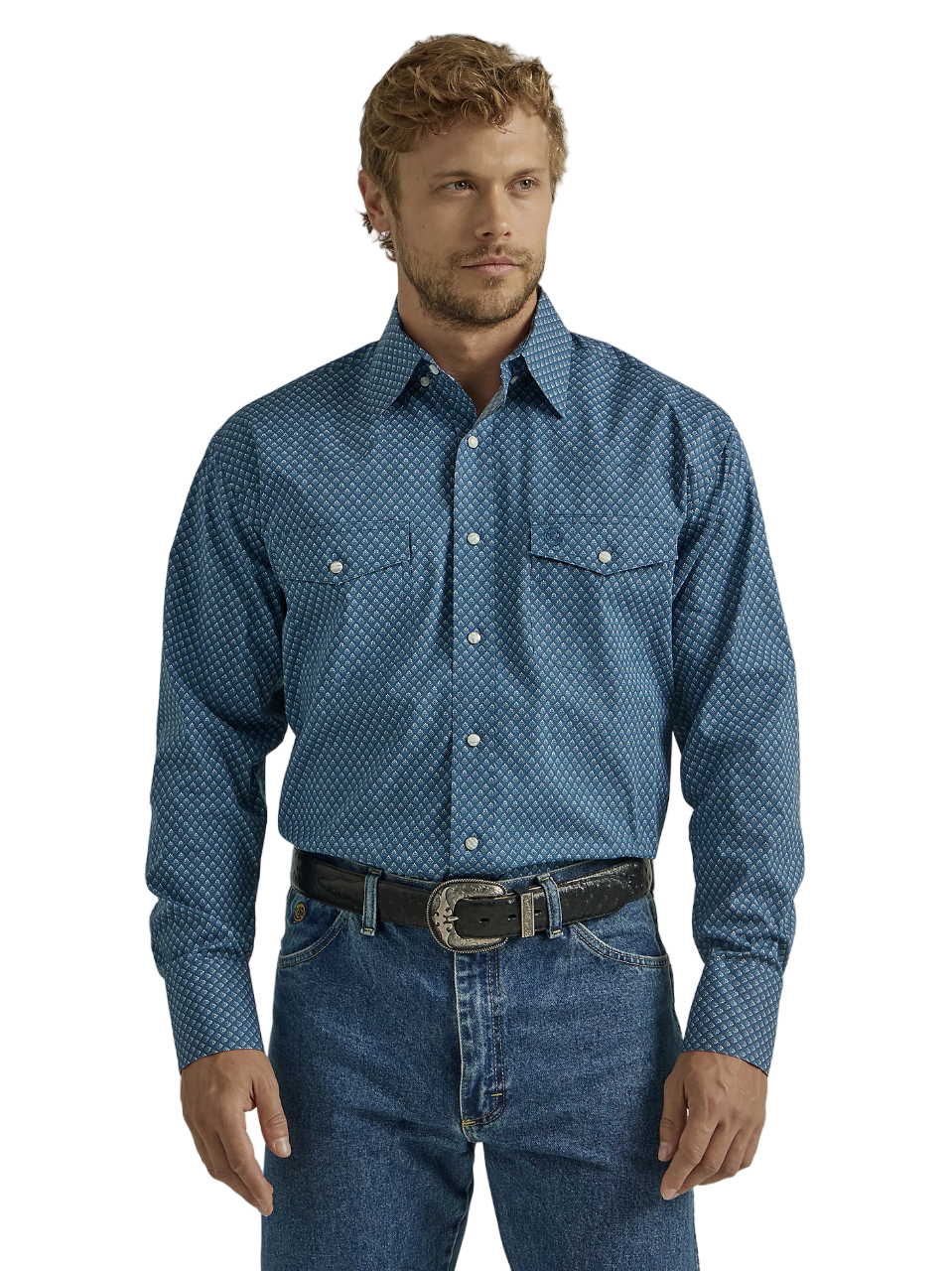 High-Quality Wrangler Men's Turquoise Snap Shirt - Western Style by The ...