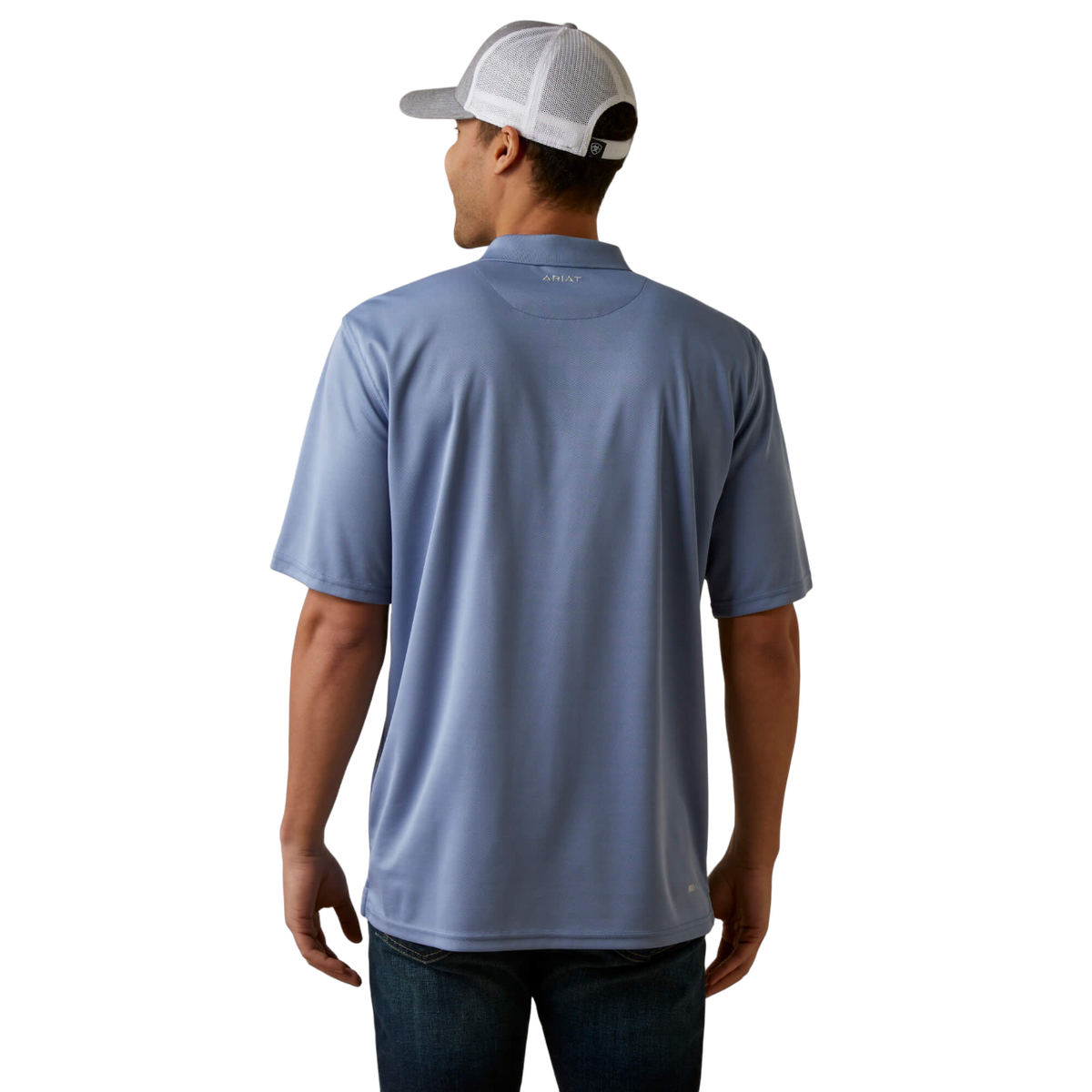 Ariat Men's TEK Polo Short Sleeve Blue T-Shirt
