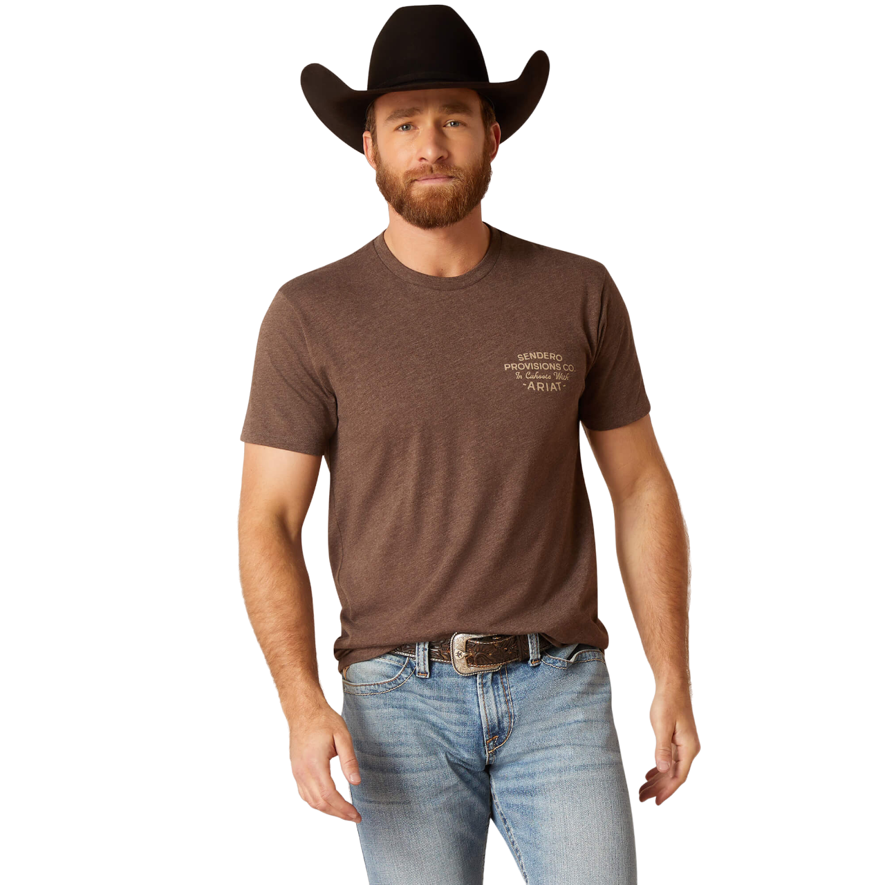 Ariat Unisex Sendero Mucho Western Brown Tee Shirt
