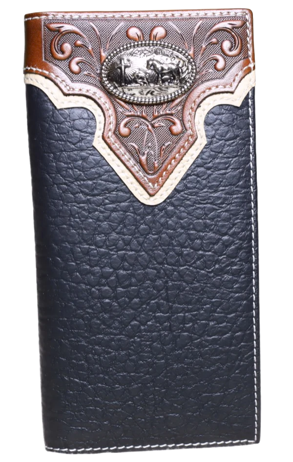 Top Notch Men's Black Praying Cowboy Wallet