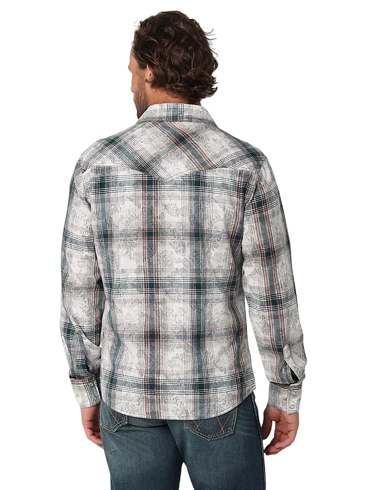 Wrangler Men's Premium Long Sleeve Western Snap Shirt - Big