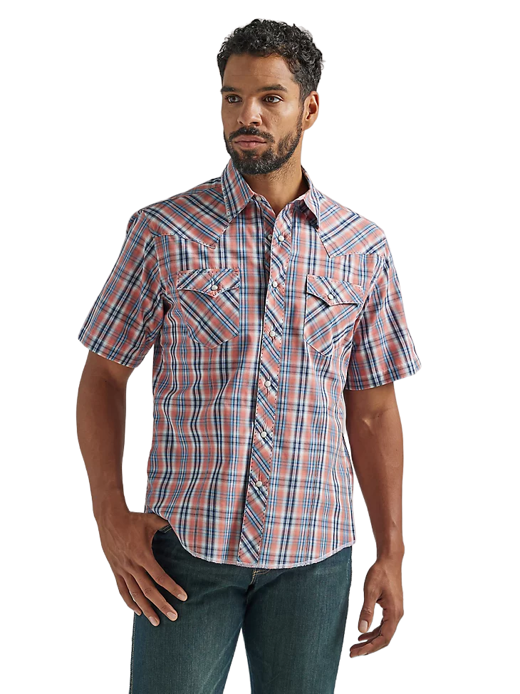 Wrangler Men's Fashion Western Plaid Shirt