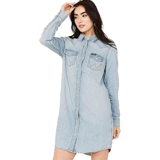 Wrangler Women's Snap In Blue Dress