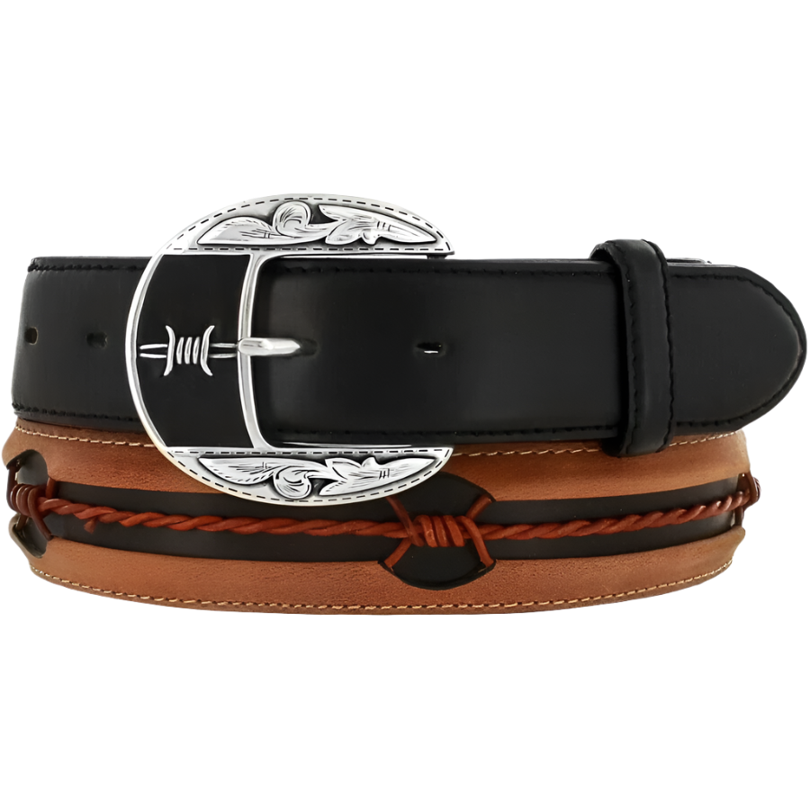 Justin Men's Aged Bark Fenced Brown Belt