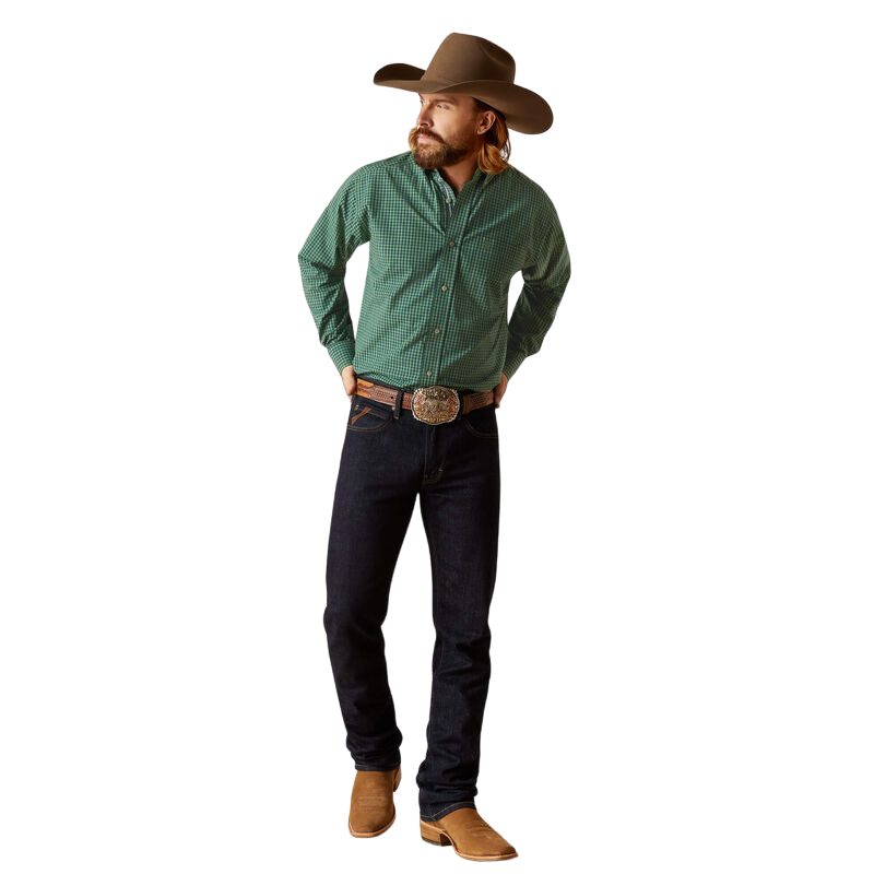 Ariat Men's Pro Series Emile Classic Fit Green Shirt