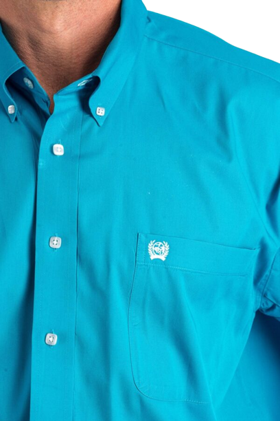 Cinch Men's Solid Teal Shirt