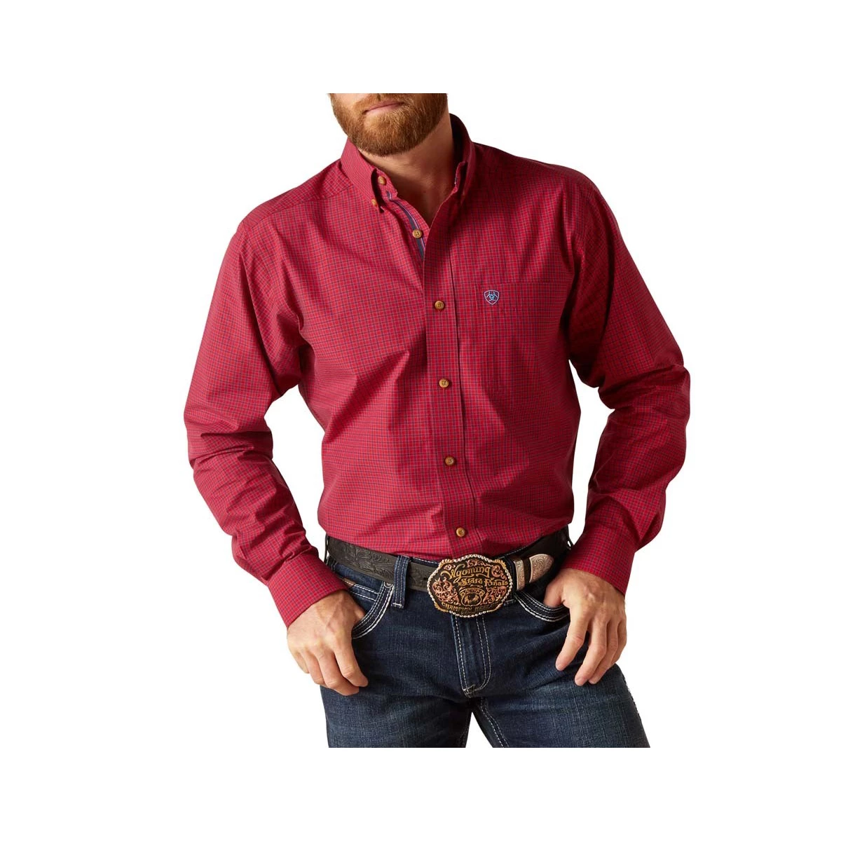 Shop Ariat Men's Pro Series Procter Red Shirt | The Boot Jack