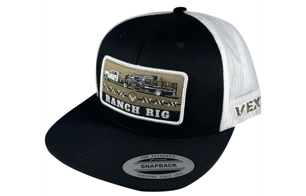 Vexil Men's Black & White Ranch Rig Cap - Stylish Western Hats