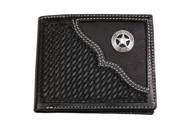 Cowboy Chrome Men's Bifold Black Wallet
