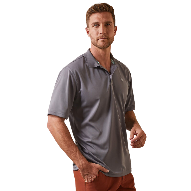 Ariat Men's Cloud Cover Grey Polo Shirt