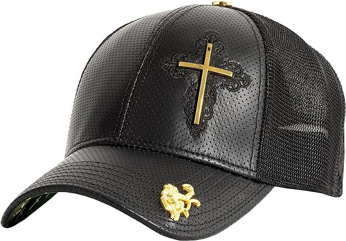 Red Monkey Men's Triumph Cross Black Trucker Cap