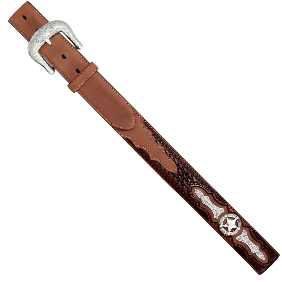 Justin Men's Odessa Star Tan Belt