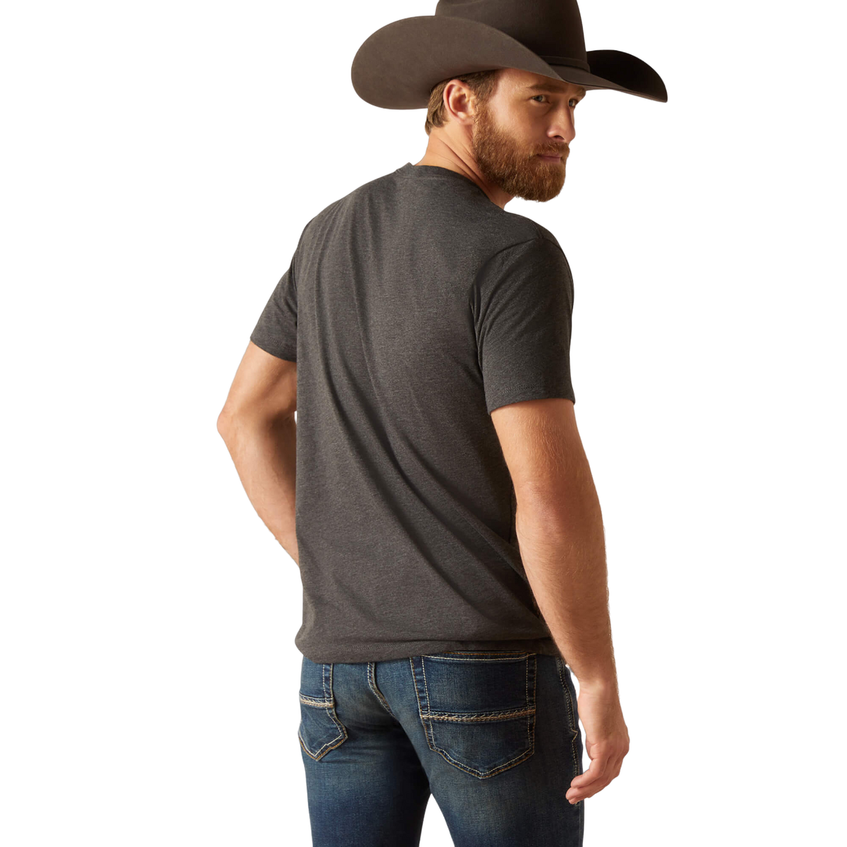 Ariat Men's Sendero King Cow Grey Tee Shirt