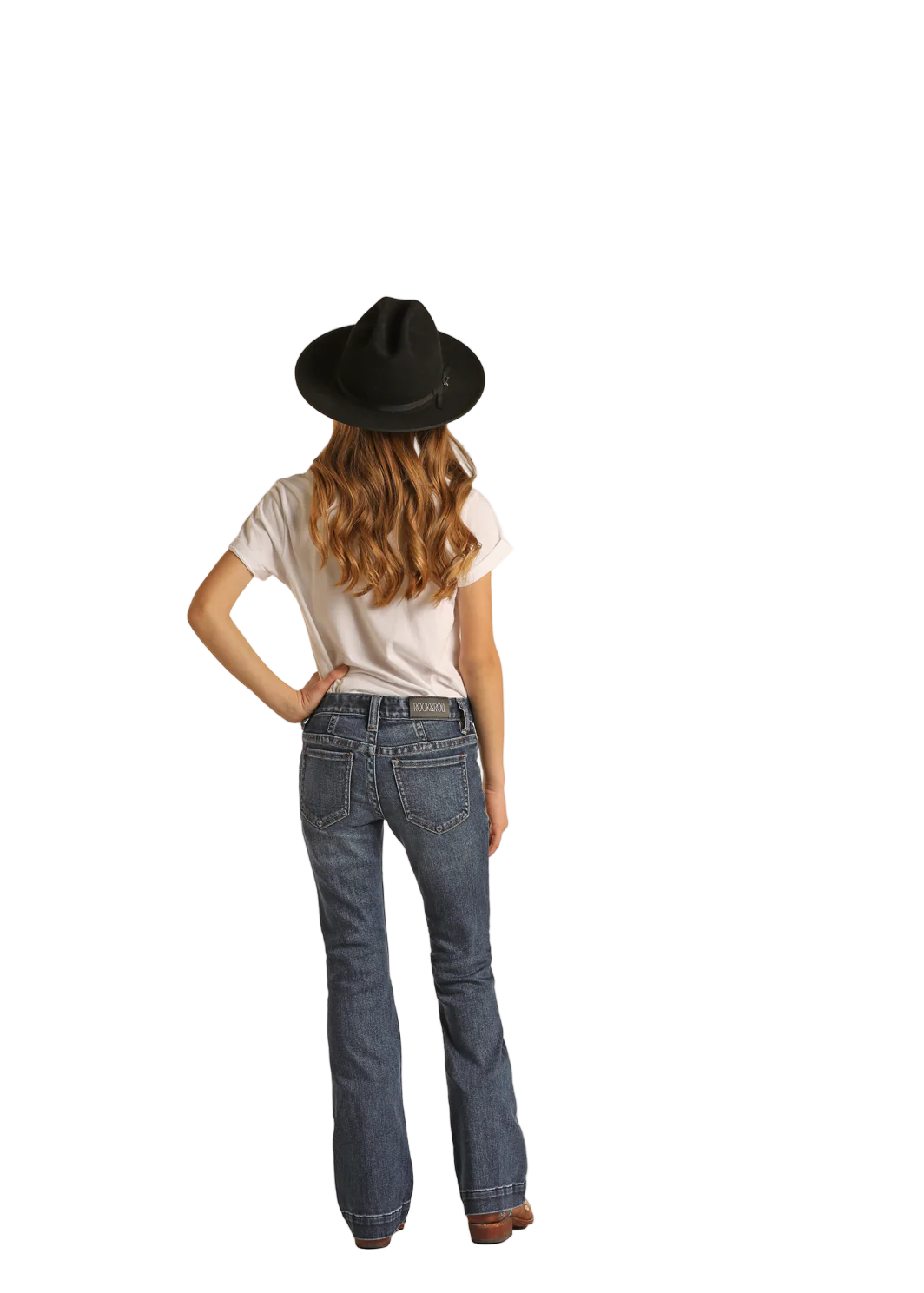 Rock & Roll Youth Girl's Denim Front Seam Trouser Blue Jeans