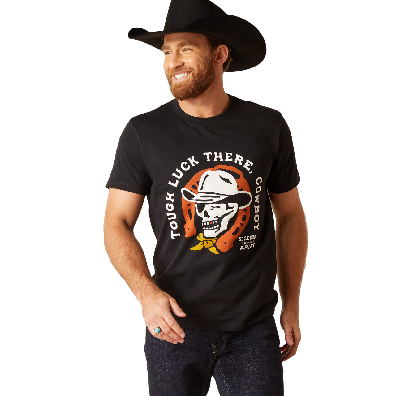 Ariat Unisex Sendero King Cow Black Tee Shirt