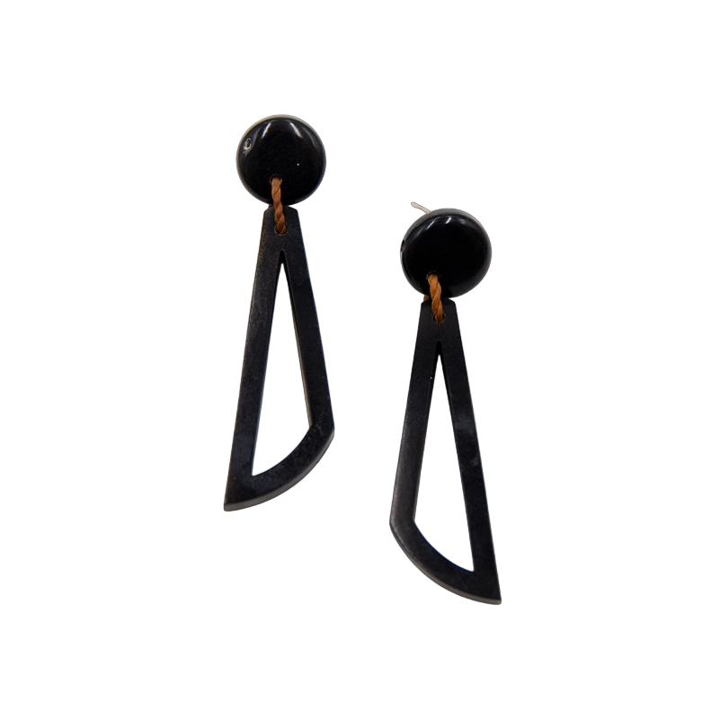Tagua Women's Paula Onyx Earrings