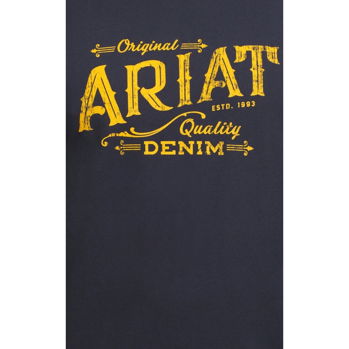 Ariat Men's Midnight Navy & Yellow Logo Graphic Short Sleeve T-Shirt