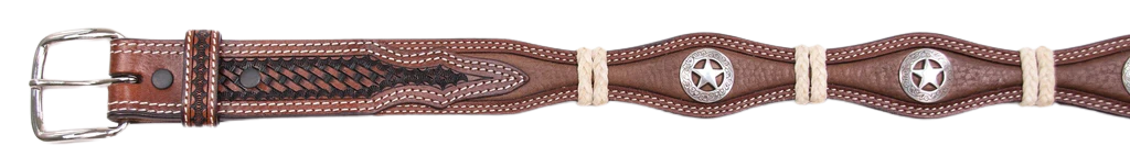 Cowboy Chrome Youth Boy's Scalloped Brown Belt