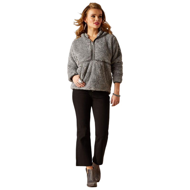 Ariat Women's Lurex Berber Grey Hoodie