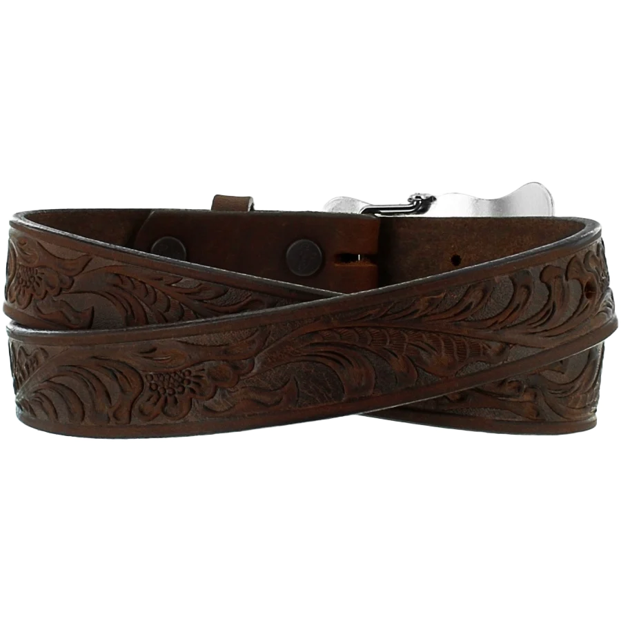 Justin Youth Boy's Bucking Bronco Brown Belt