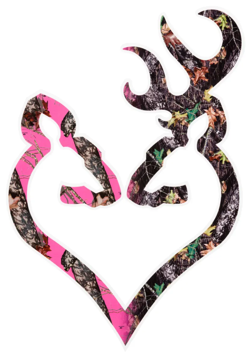 Browning 6&quot; Buck Heart Decal Stickers