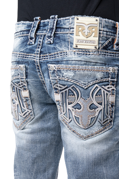 Rock Revival Bryant: Distressed Straight Jeans