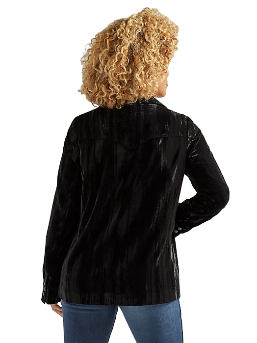 Wrangler Women's Retro Velvet Black Jackets