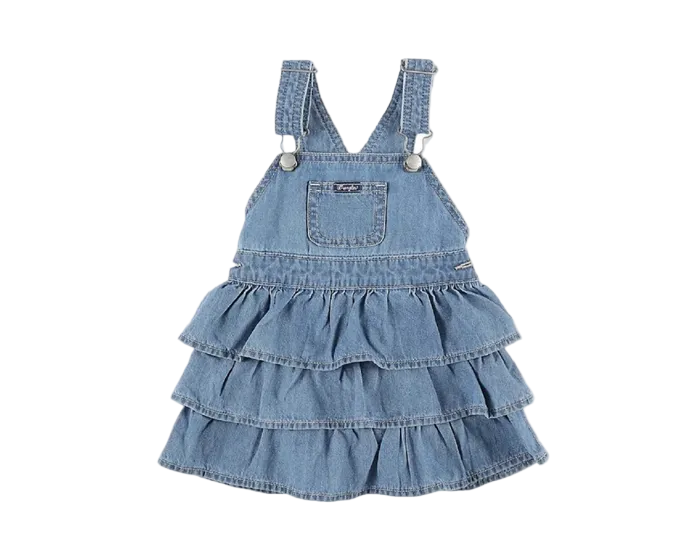 Wrangler Infant Girl's Ruffle Denim Leah Blue Dress