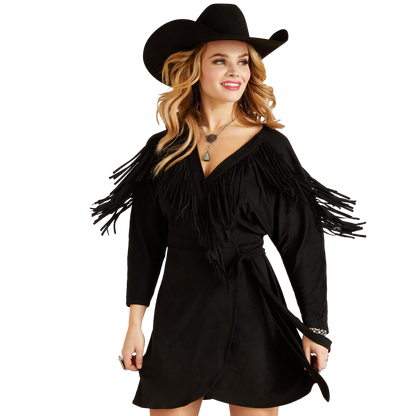 Shop Ariat Women's Black Hills Dress: Fringe Detail & Western Charm Shop Ariat Women's Black Hills Dress: Fringe Detail & Western Charm