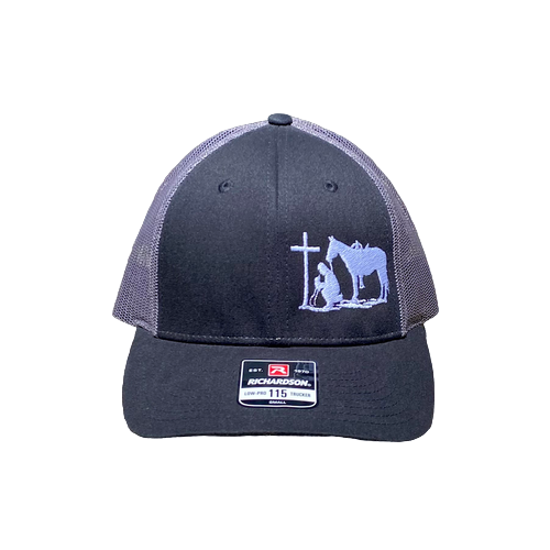 Dally Up Men's Black Cowboy Praying Cap