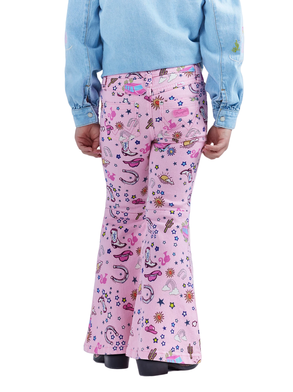 Wrangler Youth Girl's Barbie Trumpet Flare In Pinnacle Pink Jeans