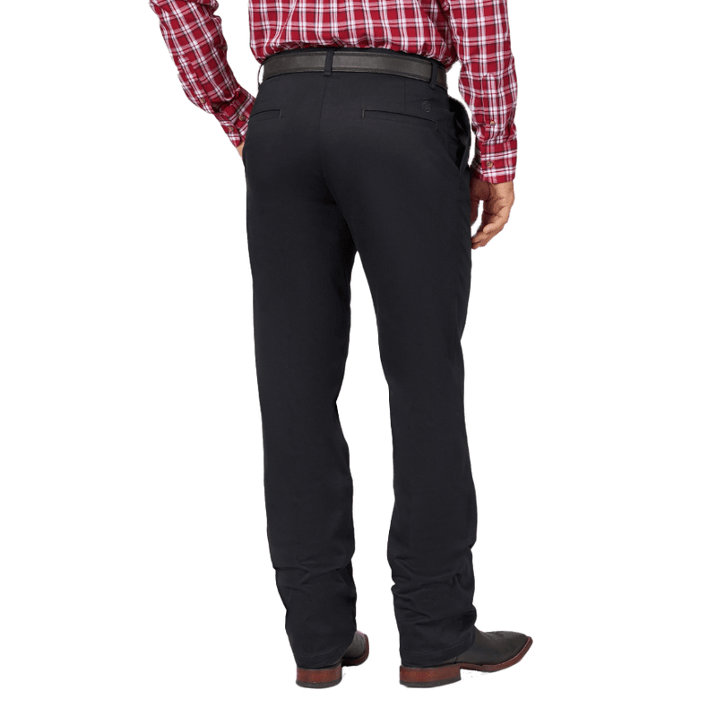 Wrangler Men's Black Pleated Fit Wrinkle Resistant Casual Pants