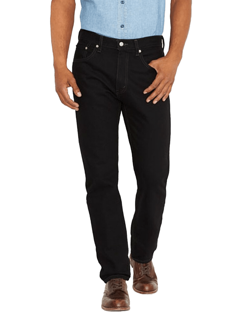Levi Strauss Men's 505 Regular Fit Black Jeans