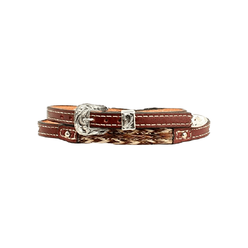 M&amp;F Inch Leather and Braided Horsehair Hatband