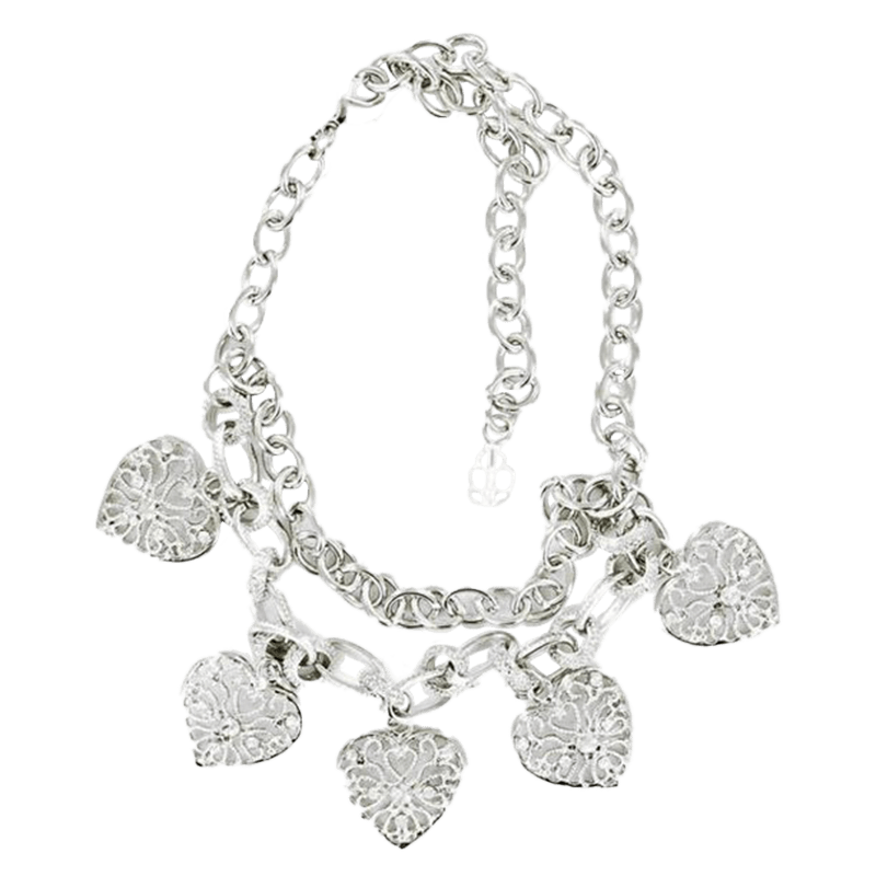Blazin Roxx Women's Heart Boot Grey Bracelet