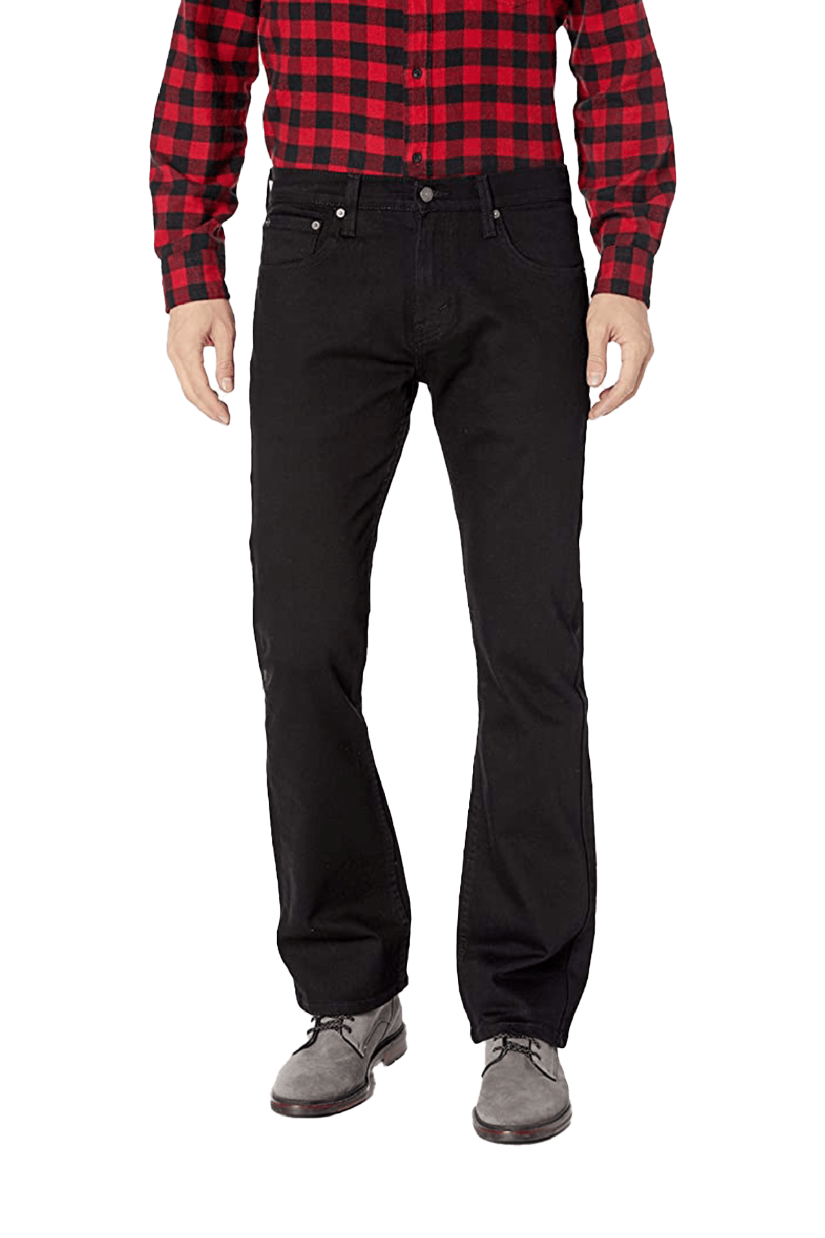 Levi Strauss Men's 527 Slim Boot Cut Black Jeans