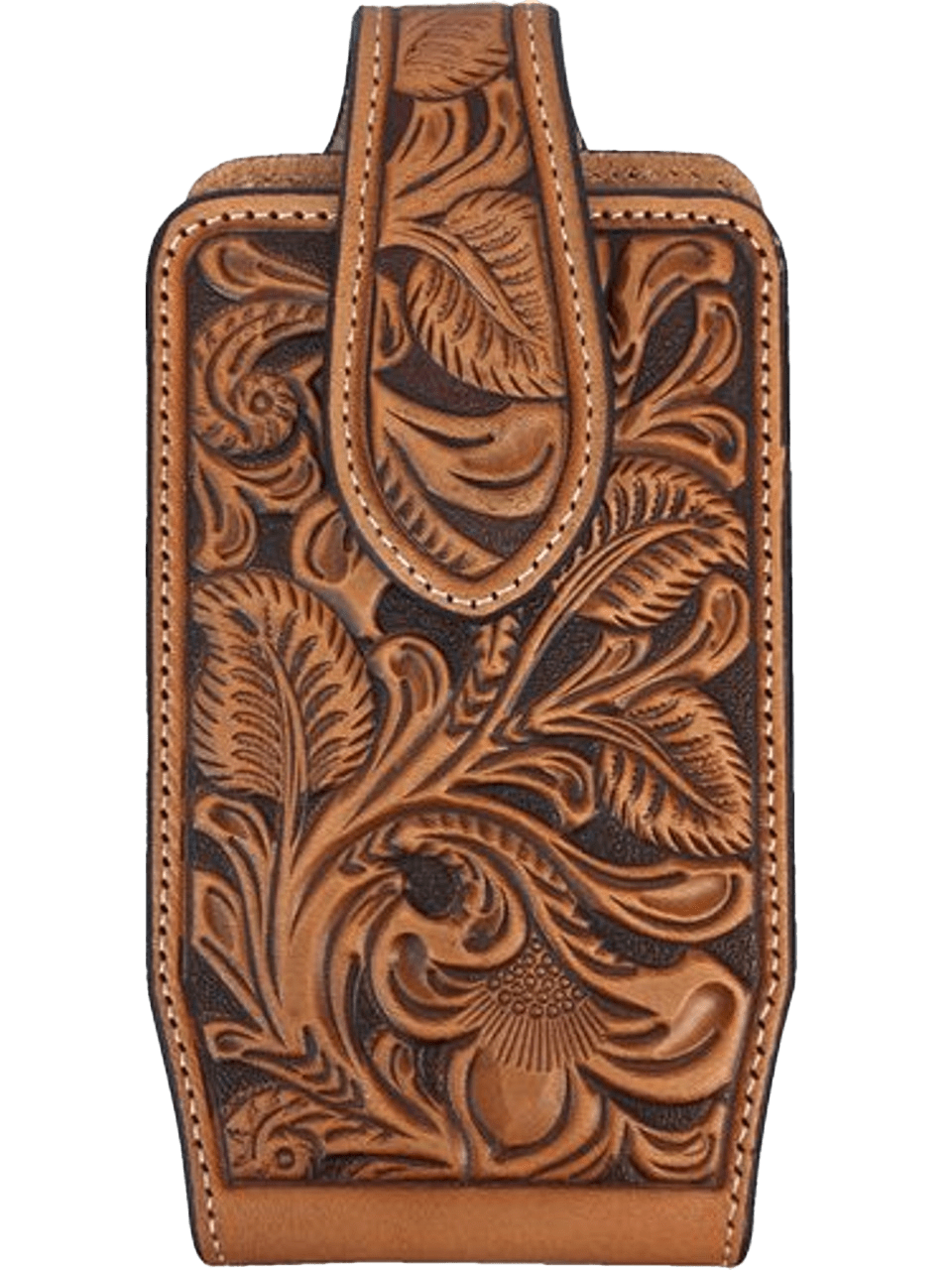 Nocona Men's Leather Floral Tan Phone Case