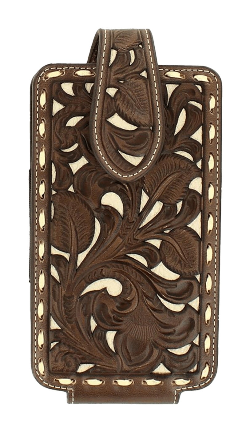 Nocona Unisex Laced Edge Brown Phone Case
