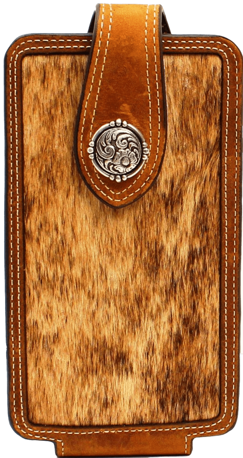 Nocona Men's Calf Hair Light Brown Cell Phone Case