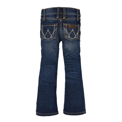 Wrangler Girls Blue Patch Boot Cut Jeans