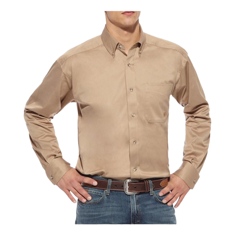 Ariat Extended Length Twill Classic Khaki Shirt