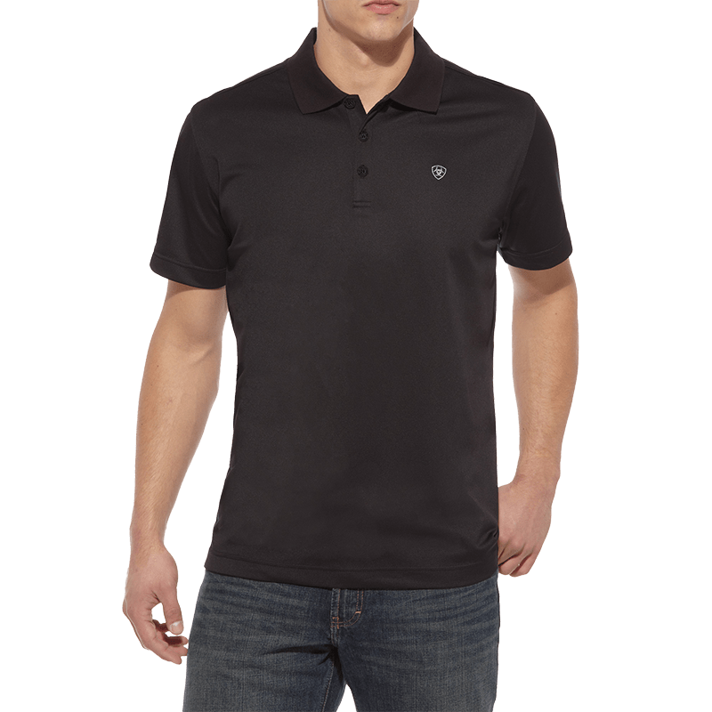 Ariat Tek Short Sleeve Polo Black Shirt
