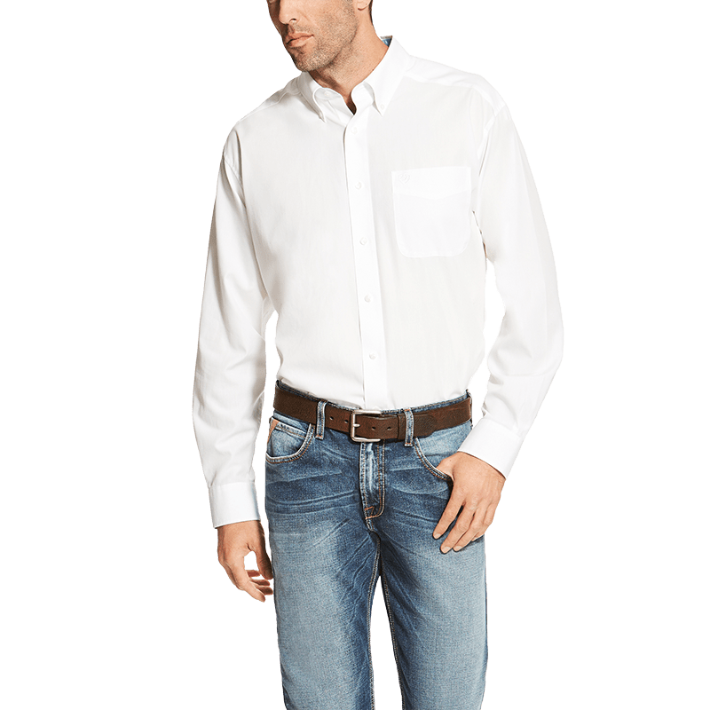 Ariat Men's White Winkle Free Button Down Shirt